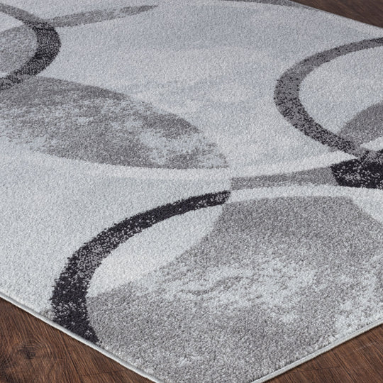 Tapis Scandinave Moderne Noir/Gris/Blanc Fallon