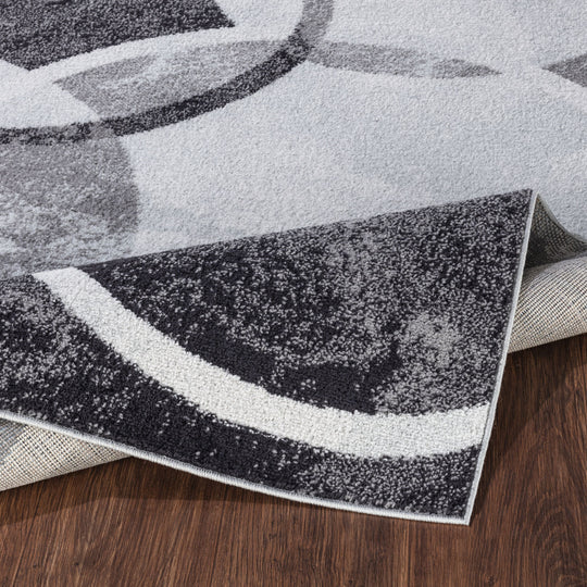 Tapis Scandinave Moderne Noir/Gris/Blanc Fallon