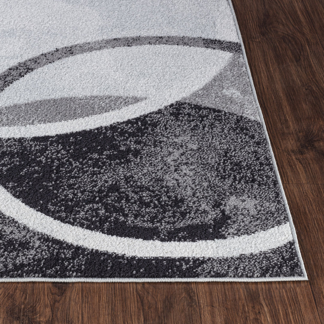 Tapis Scandinave Moderne Noir/Gris/Blanc Fallon