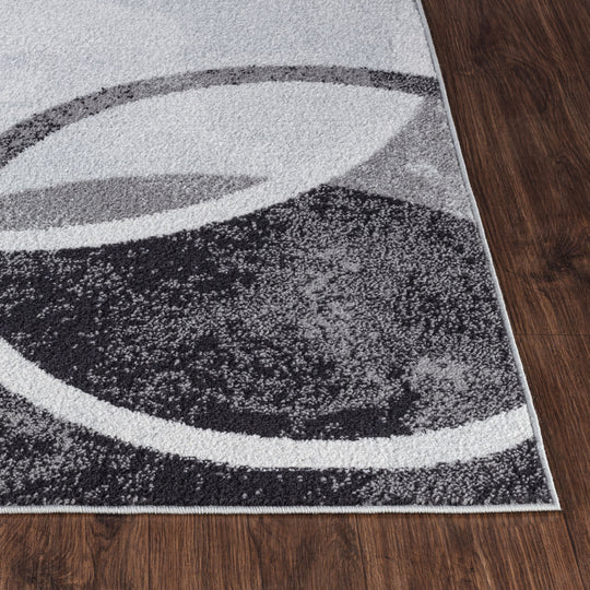 Tapis Scandinave Moderne Noir/Gris/Blanc Fallon