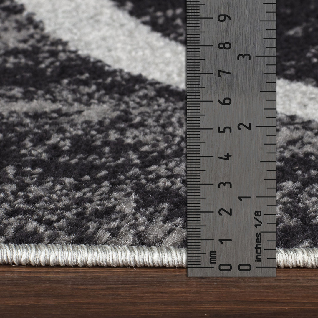 Tapis Scandinave Moderne Noir/Gris/Blanc Fallon