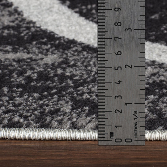 Tapis Scandinave Moderne Noir/Gris/Blanc Fallon
