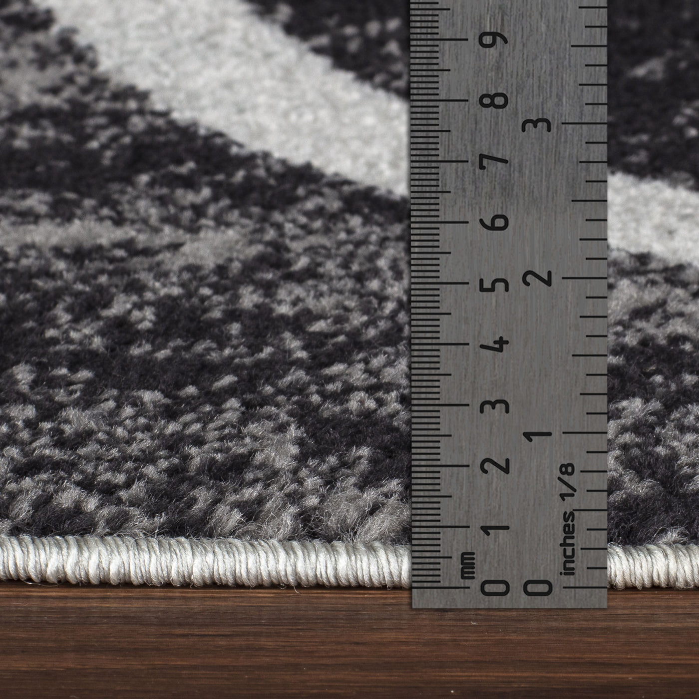 Tapis Scandinave Moderne Noir/Gris/Blanc Fallon