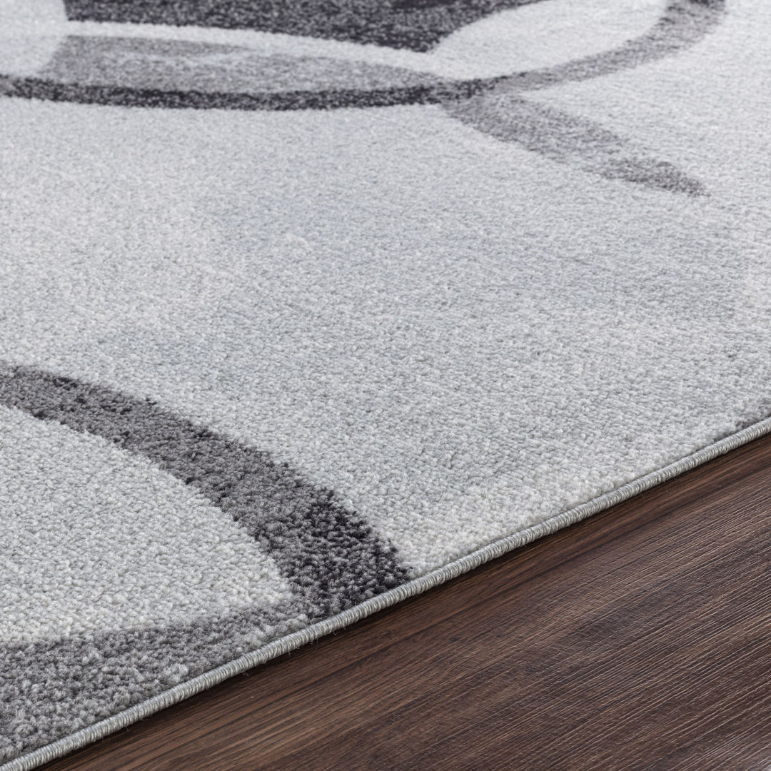 Tapis Scandinave Moderne Noir/Gris/Blanc Fallon