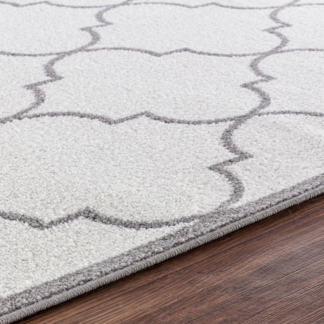 Tapis Oriental Marocain Traditionnel Blanc/Gris Moab