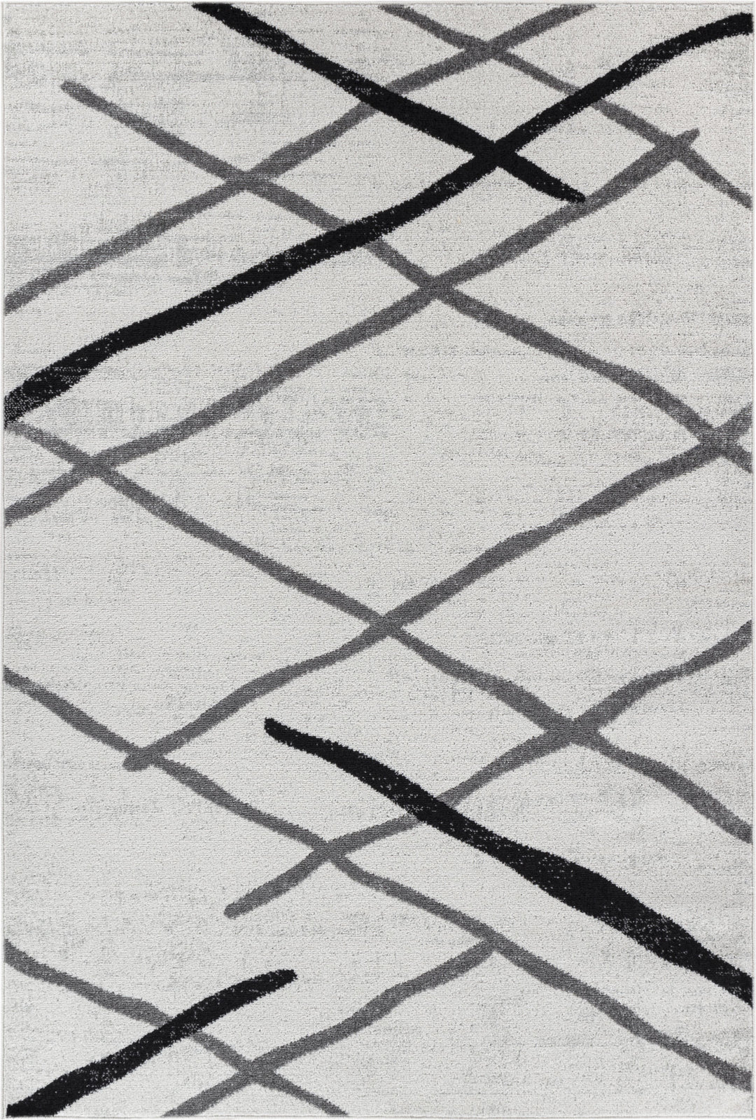 ASPEN Tapis Scandinave Moderne Blanc/Gris 120x170