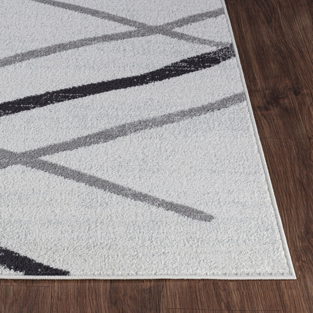 ASPEN Tapis Scandinave Moderne Blanc/Gris 120x170