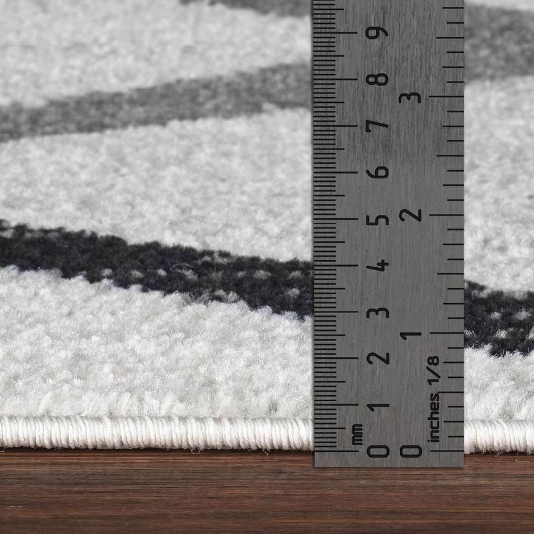 ASPEN Tapis Scandinave Moderne Blanc/Gris 120x170