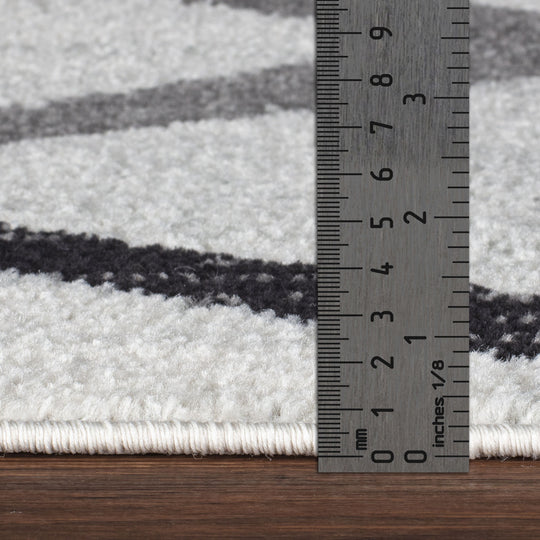 ASPEN Tapis Scandinave Moderne Blanc/Gris 160x220