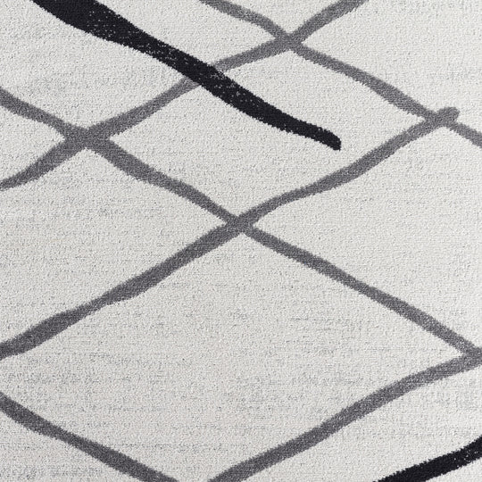 ASPEN Tapis Scandinave Moderne Blanc/Gris 120x170