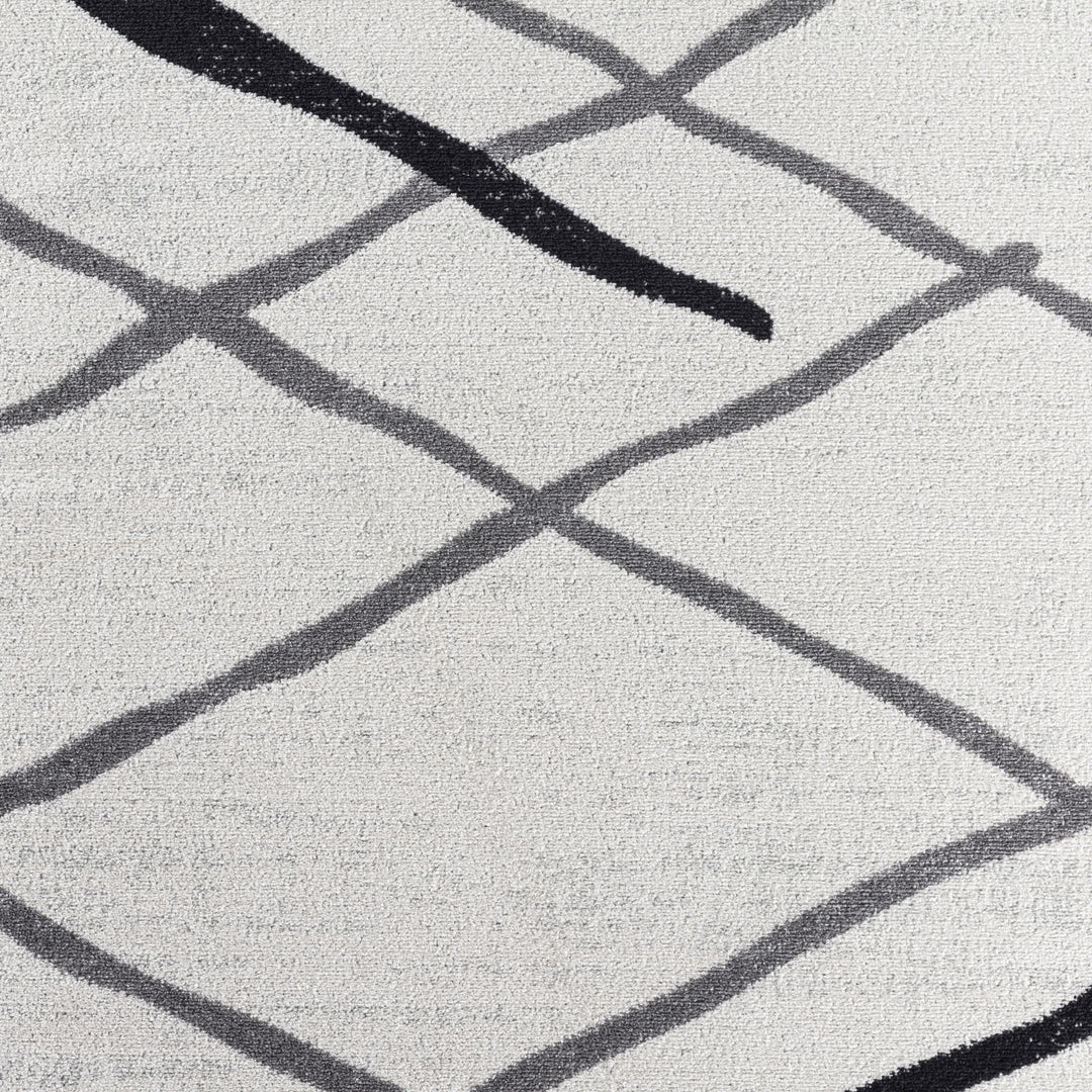 ASPEN Tapis Scandinave Moderne Blanc/Gris 160x220
