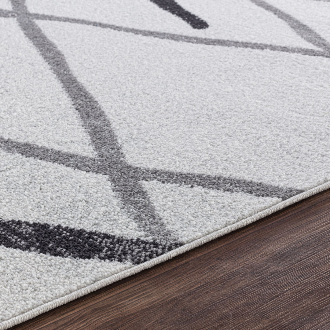 ASPEN Tapis Scandinave Moderne Blanc/Gris 120x170