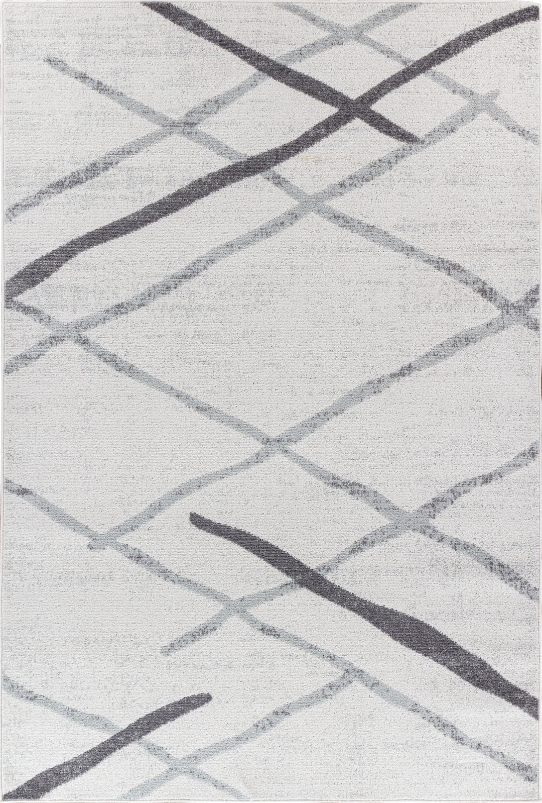 Tapis Scandinave Moderne Blanc/Gris Aspen