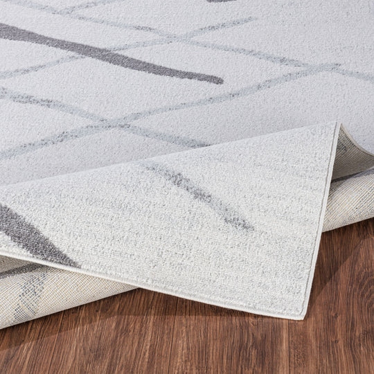 Tapis Scandinave Moderne Blanc/Gris Aspen