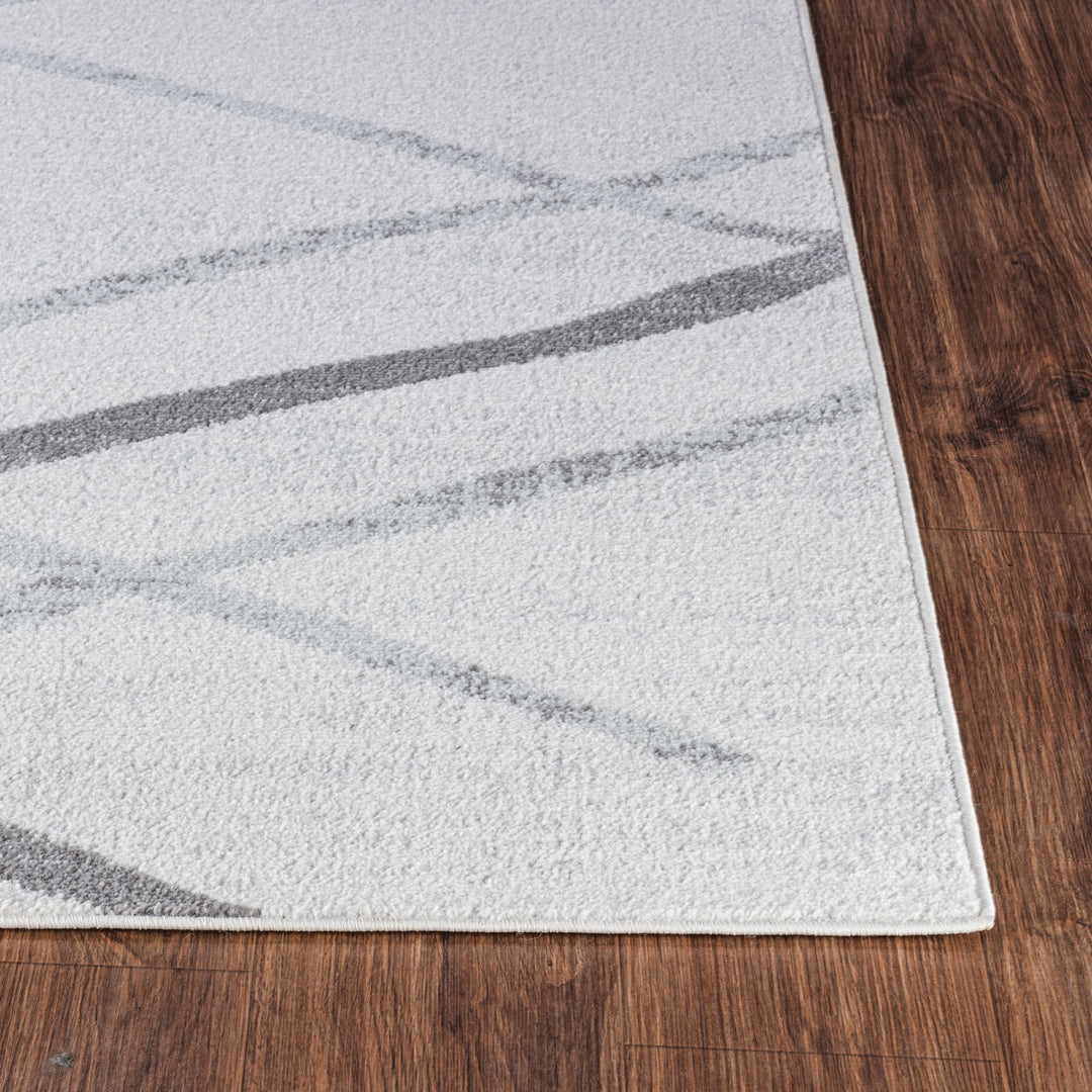 Tapis Scandinave Moderne Blanc/Gris Aspen