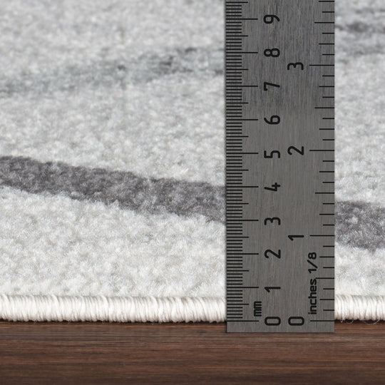 Tapis Scandinave Moderne Blanc/Gris Aspen