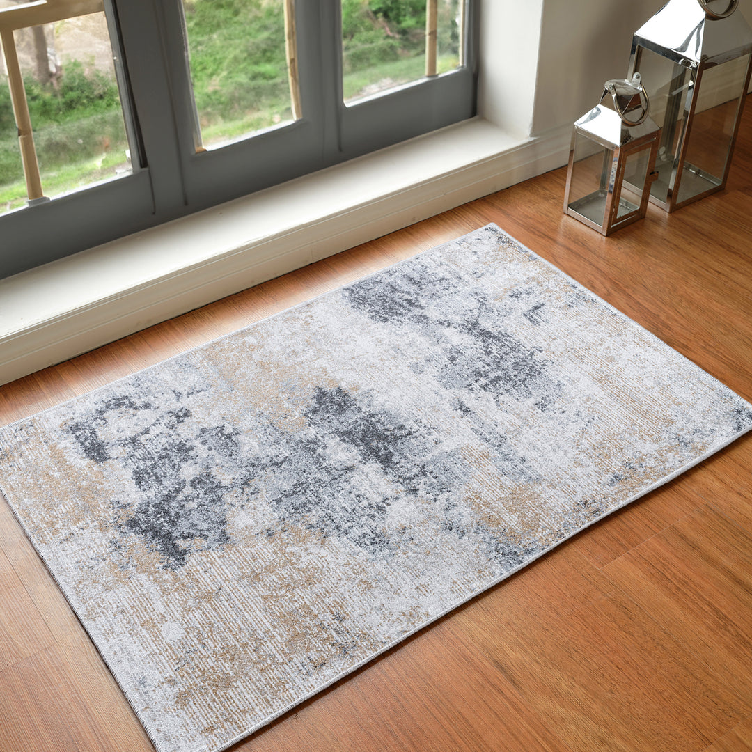 Tapis Abstrait Moderne Gris/Beige Arica