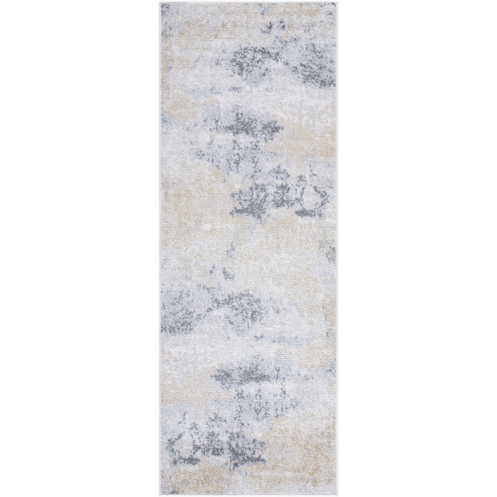 Tapis de Couloir Abstrait Moderne Gris/Beige Arica