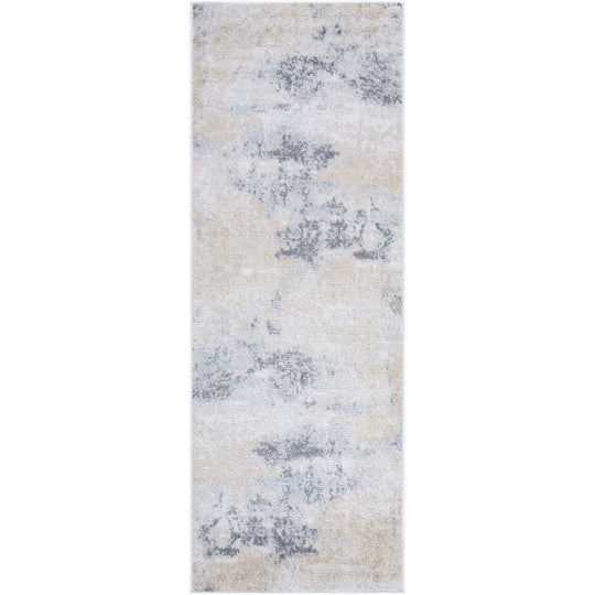 Tapis de Couloir Abstrait Moderne Gris/Beige Arica