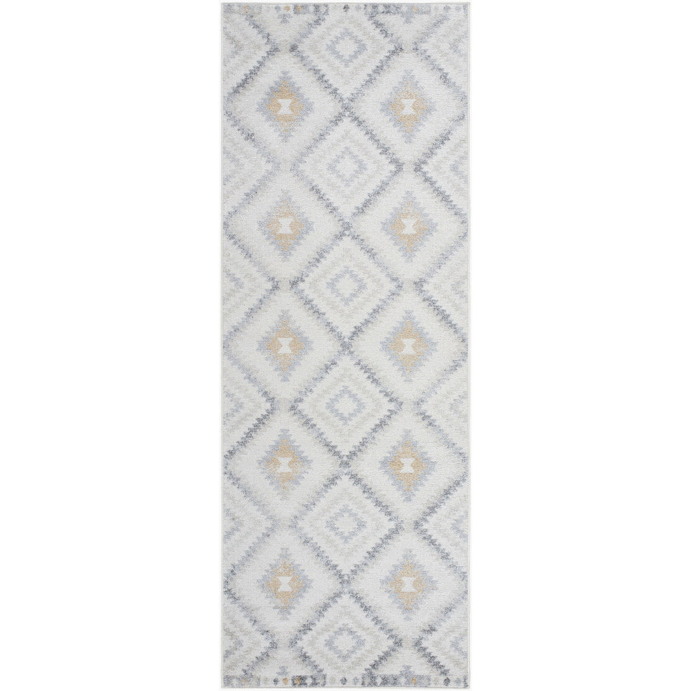 Tapis de Couloir Scandinave Bohème Gris/Beige Bogor