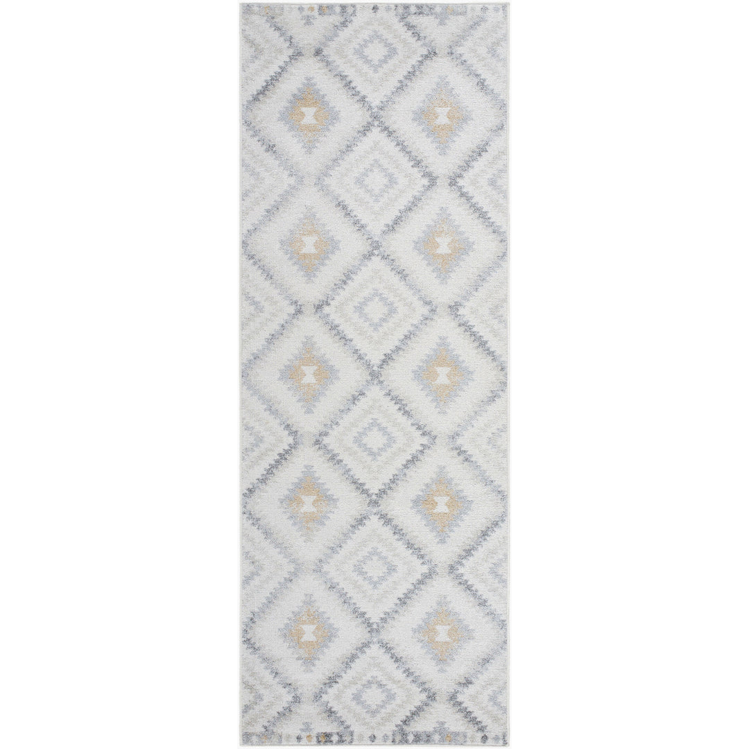 Tapis de Couloir Scandinave Bohème Gris/Beige Bogor