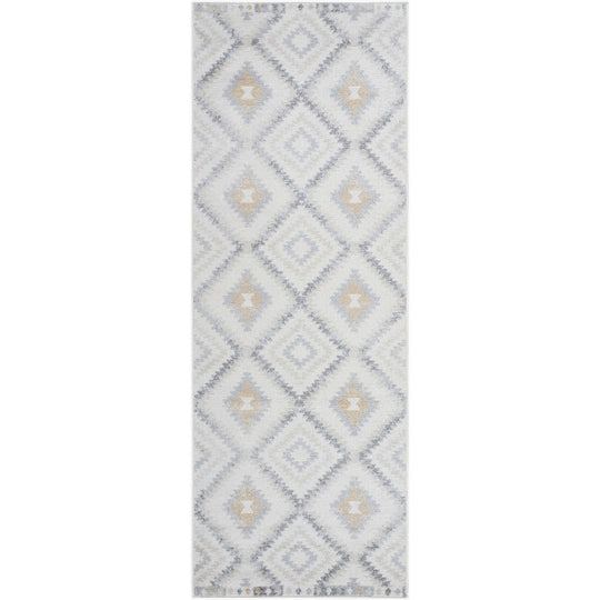 Tapis de Couloir Scandinave Bohème Gris/Beige Bogor