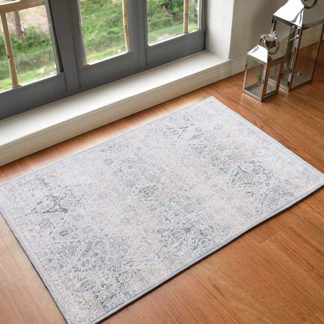Tapis Vintage Oriental Gris/Bleu Cuzco
