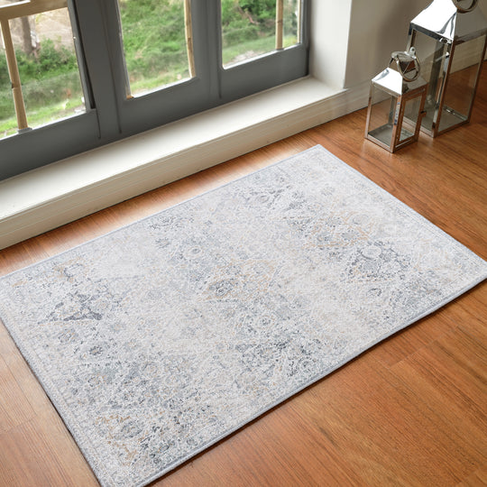 Tapis Vintage Oriental Gris/Bleu Cuzco