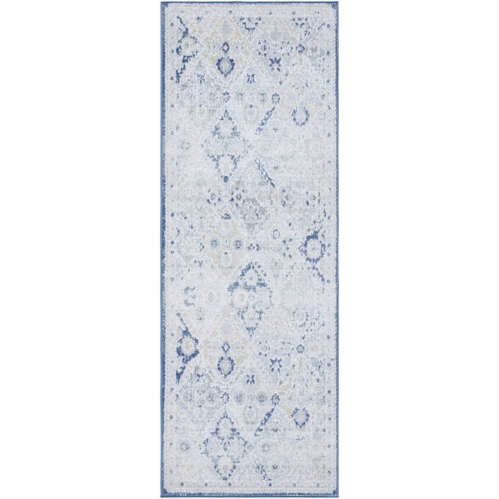 Tapis de Couloir Vintage Oriental Bleu/Gris Cuzco