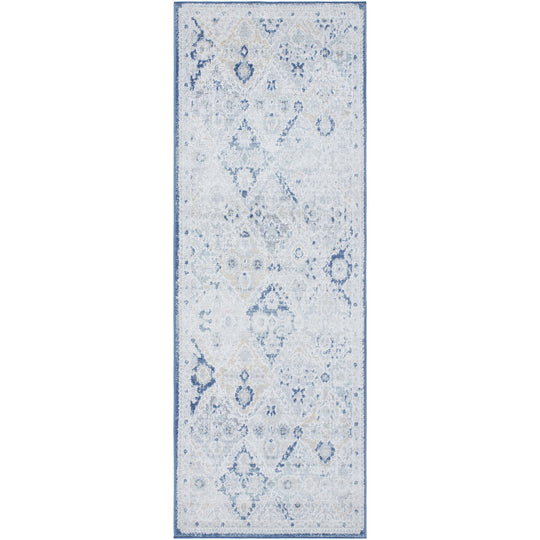 Tapis de Couloir Vintage Oriental Bleu/Gris Cuzco