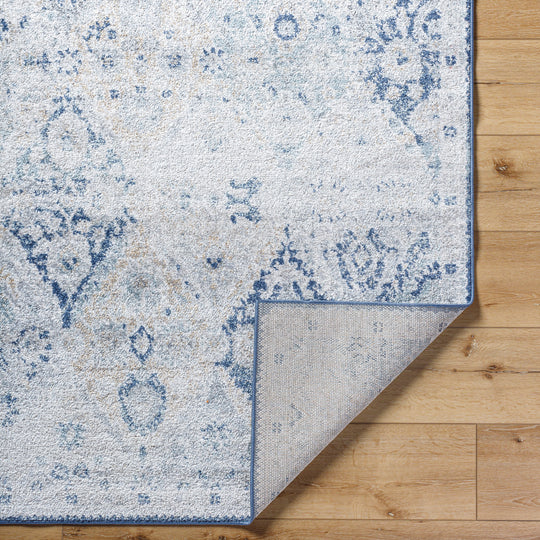 Tapis de Couloir Vintage Oriental Bleu/Gris Cuzco