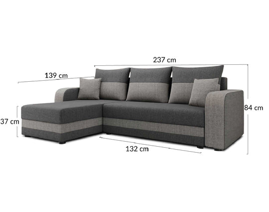 Canapé d'angle réversible Harvey 4 places convertible Bestmobilier