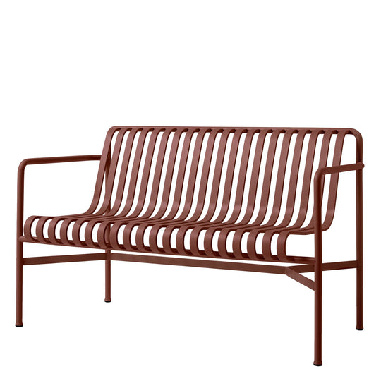 Salon de jardin HAY Palissade rouge (1 banc, 2 fauteuils, 2 chaises et 1 ottoman)