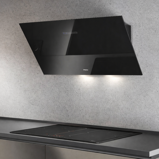 Hotte aspirante murale AIRFORCE F203 BL/A/80 CCF2038512 finition noire 80 cm