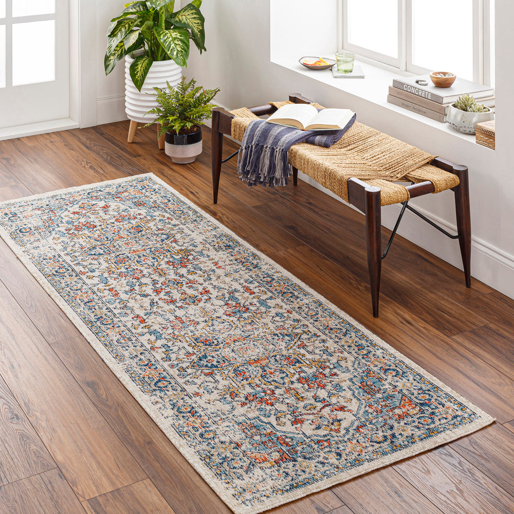 Tapis d'Extérieur/Intérieur Bleu/Beige  Arvada