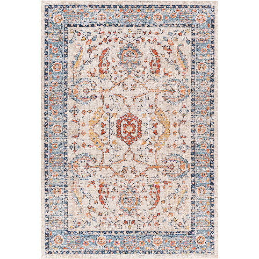 Tapis d'Extérieur/Intérieur Bleu/Beige Topeka