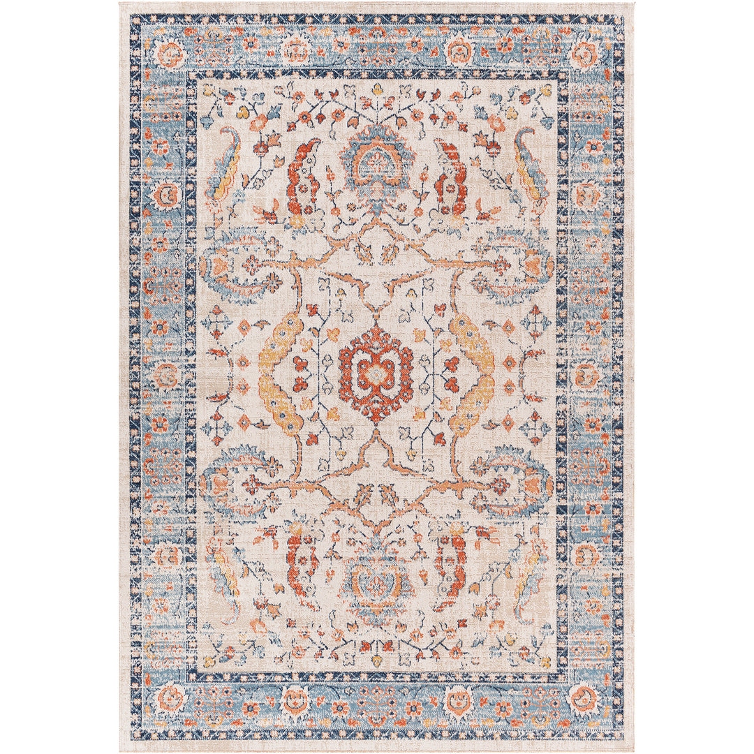 Tapis d'Extérieur/Intérieur Bleu/Beige Topeka