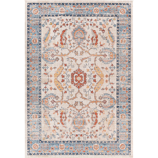 Tapis d'Extérieur/Intérieur Bleu/Beige Topeka