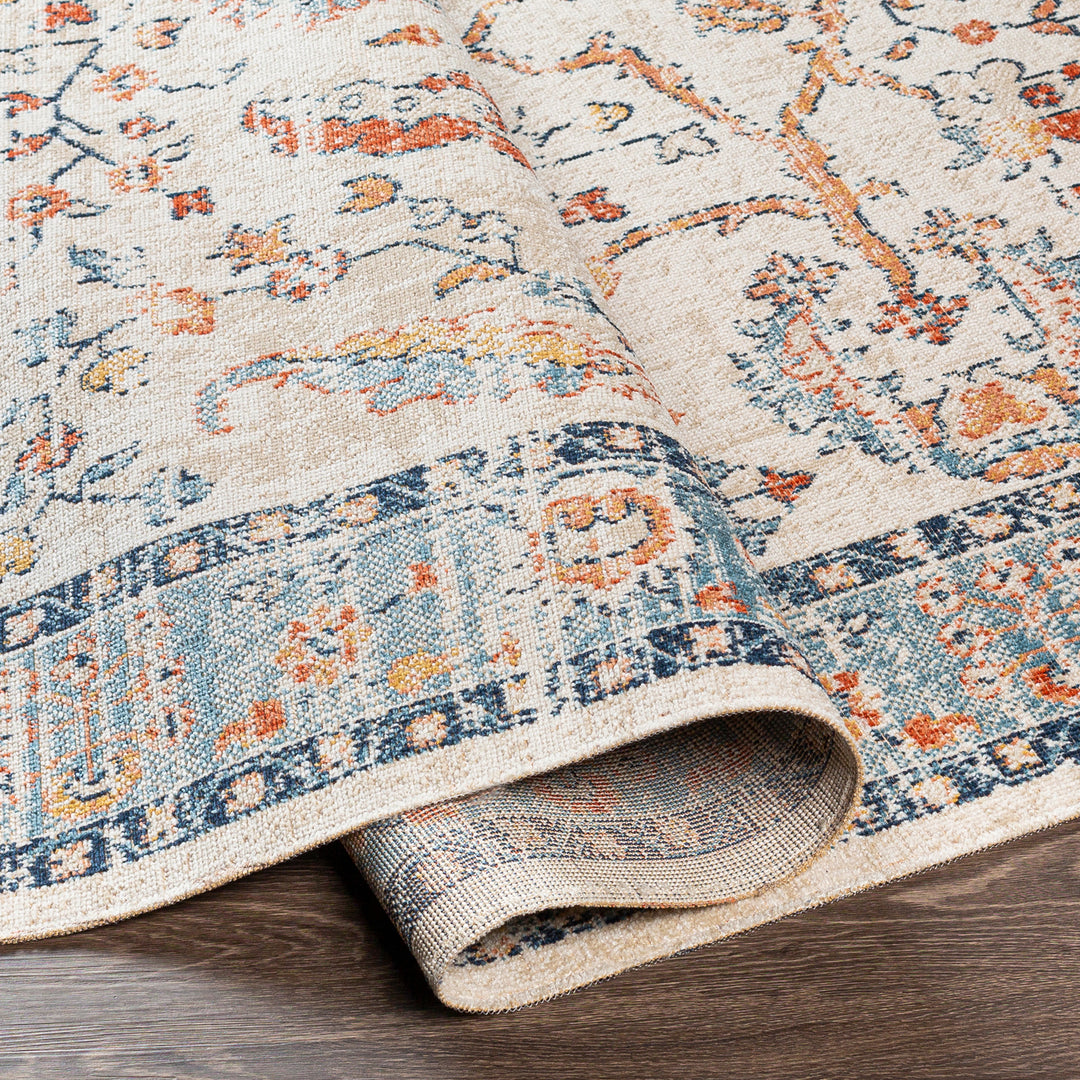 Tapis d'Extérieur/Intérieur Bleu/Beige Topeka