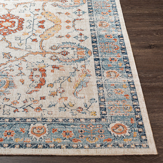 Tapis d'Extérieur/Intérieur Bleu/Beige Topeka