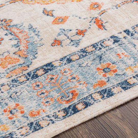 Tapis d'Extérieur/Intérieur Bleu/Beige Topeka