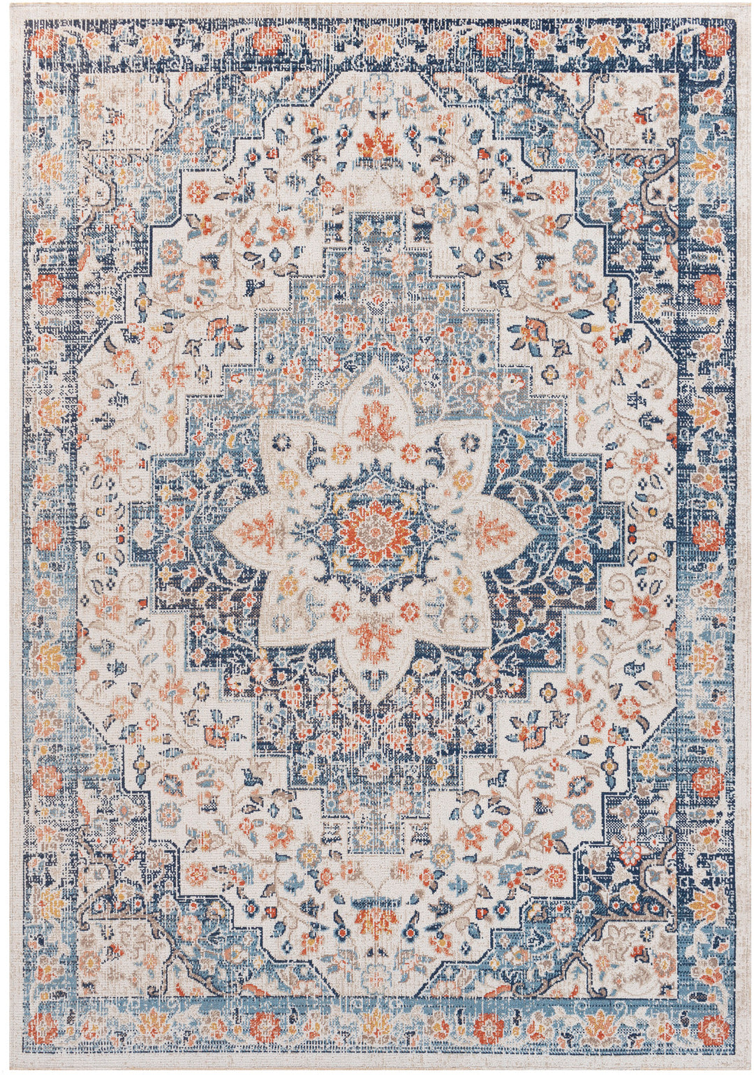 ARVADA Tapis d'Extérieur/Intérieur Bleu/Beige 200x275