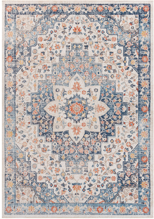 ARVADA Tapis d'Extérieur/Intérieur Bleu/Beige 160x213
