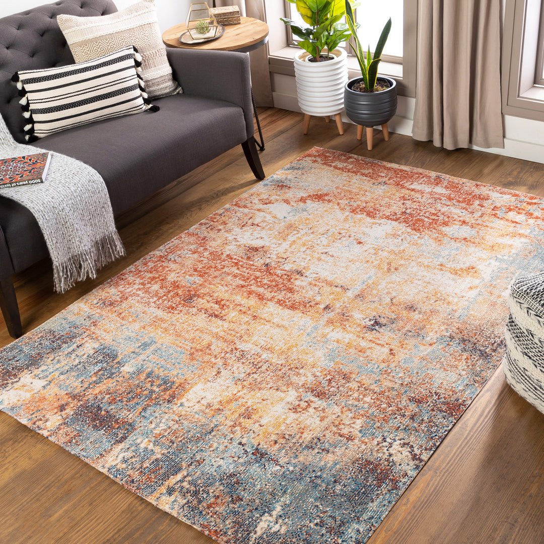 Tapis d'Extérieur/Intérieur Rouge/Bleu Mijek