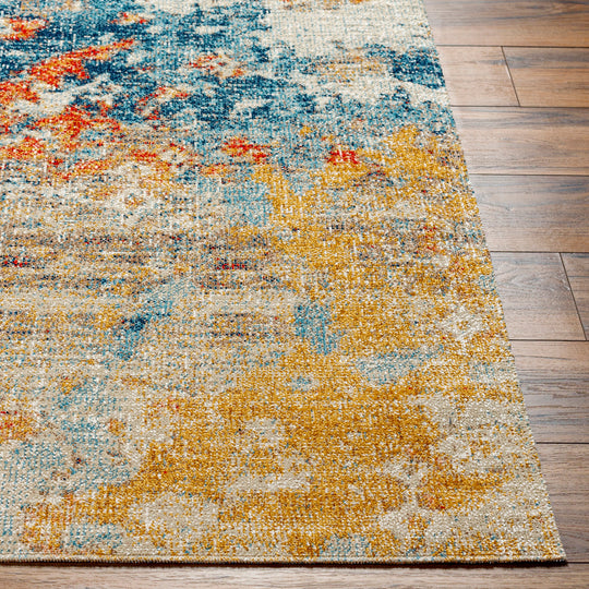 Tapis d'Extérieur/Intérieur Jaune/Bleu Tchia