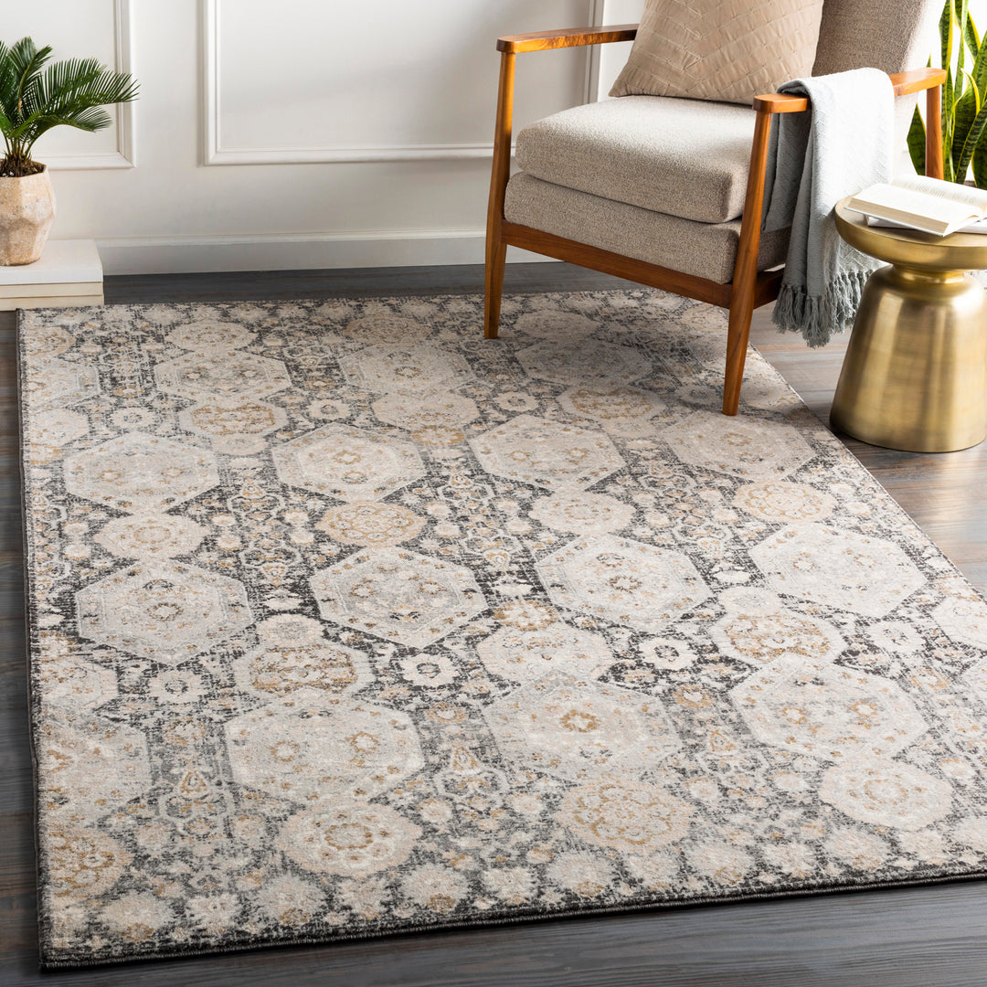 Tapis Vintage Oriental Noir/Beige Sokol