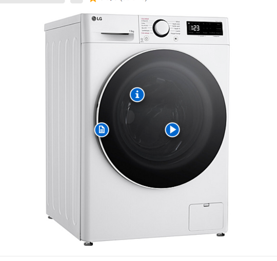 Lave-linge LG F34R50WHS – 13 kg – 1400 tr/min