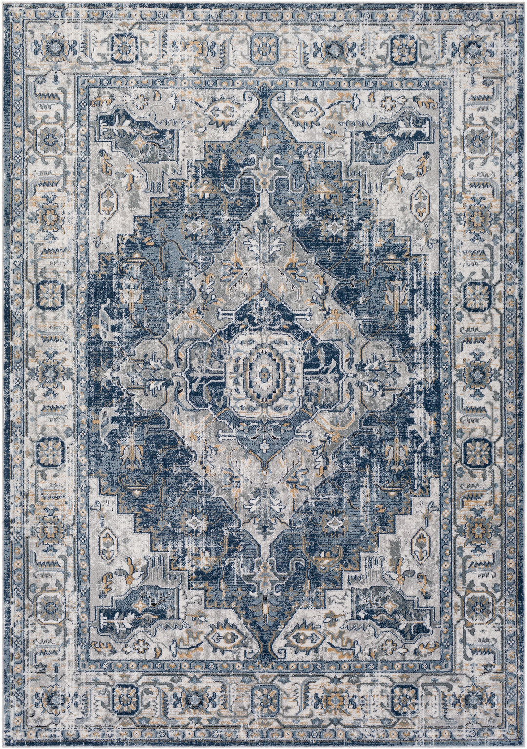 Tapis Vintage Oriental Bleu/Gris/Ivoire London