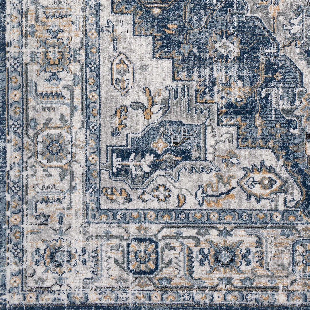Tapis Vintage Oriental Bleu/Gris/Ivoire London