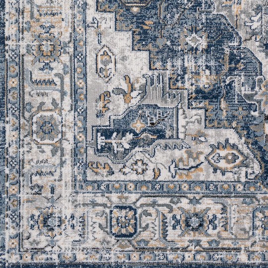 Tapis Vintage Oriental Bleu/Gris/Ivoire London